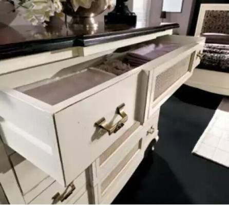 Letto 2x comodini 5 pz. Mobili italiani Camera da letto Comò legno