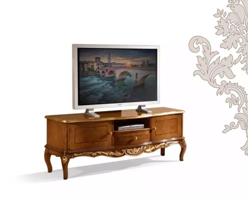 Esclusivo mobile da TV in legno, classico armadio, credenza, mobile basso.