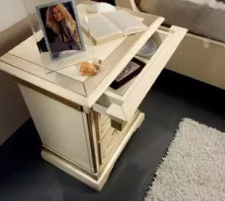 Camera da letto completa Design moderno Lusso Letto 2 comodini Comò