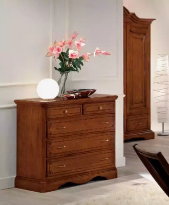 Comò Console di lusso Classica Camera da letto in legno Moderno Design Marrone