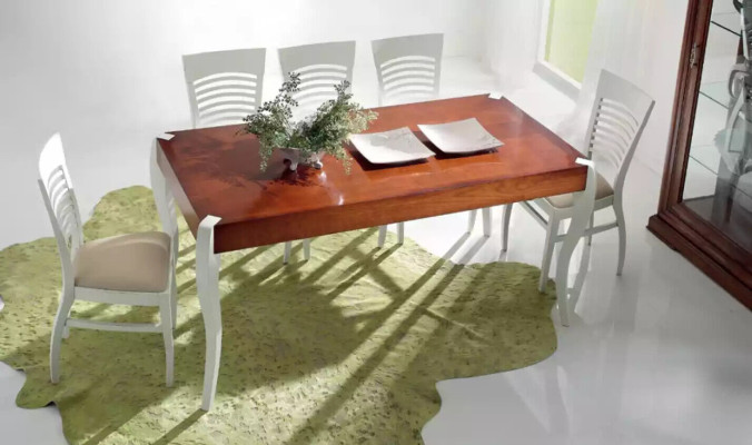 Tavolo da pranzo in legno Tavolo da pranzo Rettangolare Mobili italiani Tavoli Nuovi