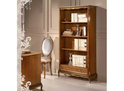 Scaffale per libri per il soggiorno Mobili classici marroni Scaffali in legno