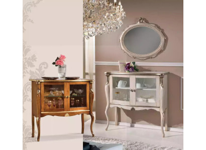 Vetrina di lusso classica in legno per soggiorno Design del mobile da esposizione.