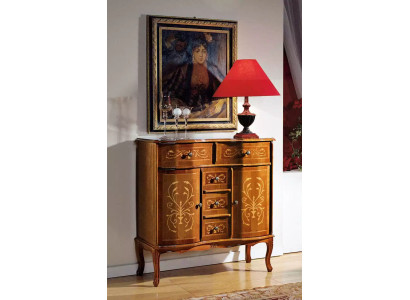 Lussuoso comò marrone Classica credenza Mobili soggiorno Legno Nuovo