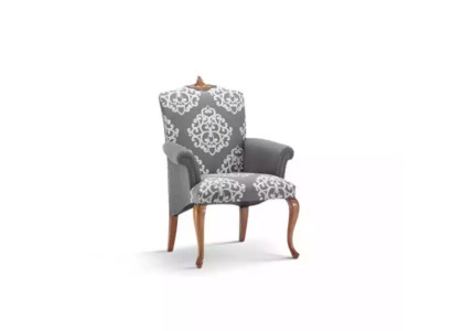 Poltrona Soggiorno Design Elegante Grigio Classico 1 Posto Lusso