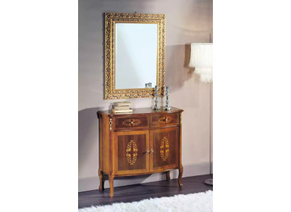 Mobile porta tv marrone in legno di lusso, cassettiera classica, console di alta qualità, mobili di lusso.