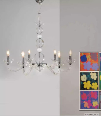 Kristalluster Plafoniere Lampade a sospensione Lampadari 6x Lampade nuove