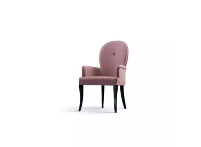 Sedia con braccioli Poltrona Imbottita Legno massiccio Tessuto Legno Poltrona Nuova