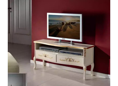 Classico armadio RTV bianco in legno, mobile per soggiorno, design console