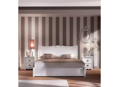 Moderna camera da letto Letto 2x Comodini Comò Armadio Set