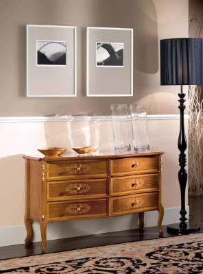 Lussuoso esclusivo design di legno marrone cassettiera classica mobili nuovi