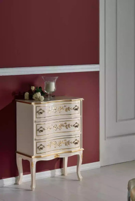 Classica cassettiera bianca in legno mobile da salotto armadio guardaroba nuovo