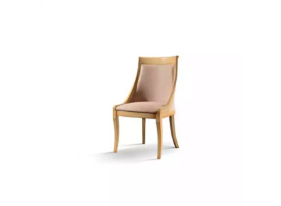 Sedia da sala da pranzo in tessuto di lusso con design in legno massiccio, sedie imbottite classiche.