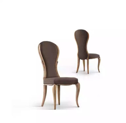 Sedia da pranzo di lusso in legno marrone design italiano mobili nuovi