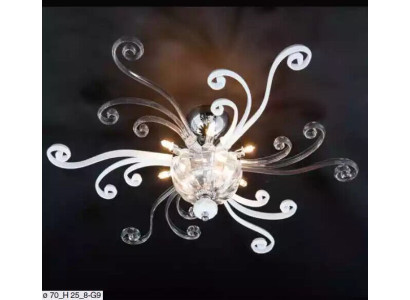 Lussuoso lampadario a soffitto bianco lampadario lampada da soffitto in cristallo lampadario in Italian.