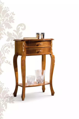Tavolino classico in legno, tavolino con ripiano in legno di alta qualità, consolle con cassetti