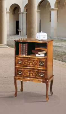 Classico comò marrone 2 cassetti Mobili di lusso in legno per il soggiorno Nuovo.