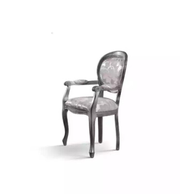 Sedia da sala da pranzo Sedie sala da pranzo di lusso Posti a sedere in legno tessuto argento Sedia da pranzo Sedie da sala da pranzo di lusso Posti a sedere in legno tessuto argento