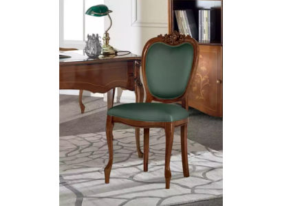 Classico Sedia in legno marrone Mobili da ufficio di lusso Verde Design monoposto