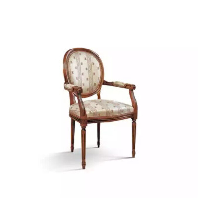 Sedia con braccioli Sedia da pranzo in legno Poltrona design Beige