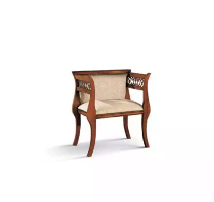 Sedia classica da designer per sala da pranzo, sedia in legno di lusso, sedia con schienale in legno.