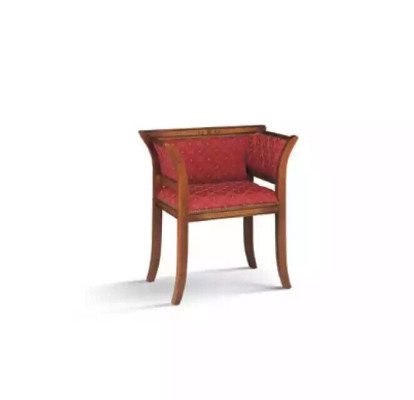 Sala da pranzo Sedia in legno con braccioli Classico Nuovo Design Sedile imbottito