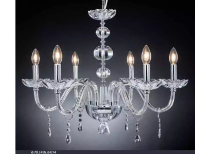 Lustro di cristallo di lusso Lampadario a sospensione Lampadario di design Lampadario a sospensione in vetro