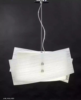 Moderno lampadario a pendolo bianco con 2 lampadine Elegante lampada da soffitto.