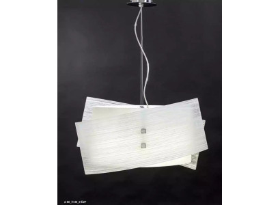 Moderno lampadario a pendolo bianco con 2 lampadine Elegante lampada da soffitto.