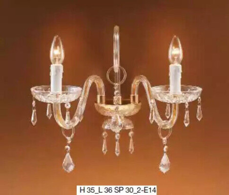 Lampada da parete classica lampadario di lusso in cristallo stile lüster