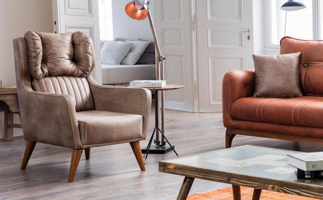 Stile country house poltrona poltrona relax TV divano singolo divano.