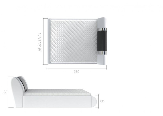 Letto Boxspring di lusso Nero Bianco Letti Mobili da camera da letto Design Doppio Hotel