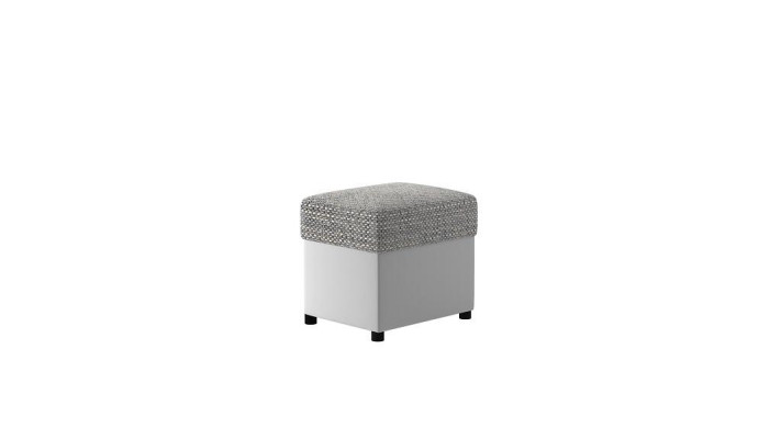 Hocker Pouf Poggiapiedi Mobili Casa Sedie Tessuto Grigio