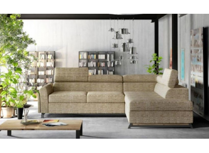 Divano design angolare in tessuto per soggiorno in stile L.