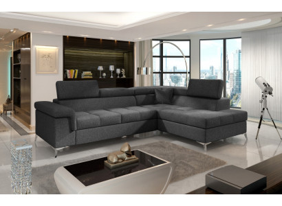 Divano a L a forma di angolo Divano Design con funzione letto in tessuto