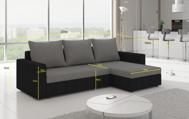 Design divano angolare divano letto funzione letto divano pelle imbottita tessuto divani Nuovo 502