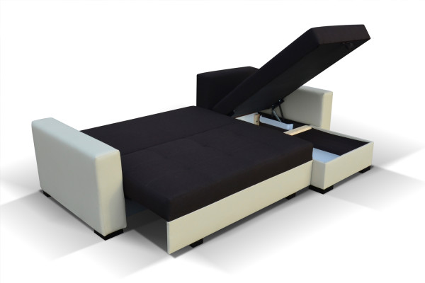 Design divano ad angolo Newark con funzione letto in pelle tessuto divani divano letto.