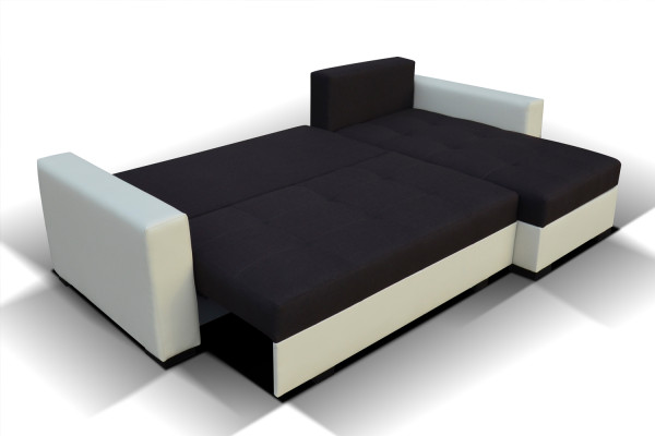 Design divano ad angolo Newark con funzione letto in pelle tessuto divani divano letto.