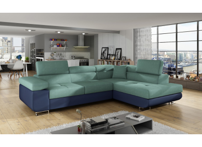 Design classico divano ad angolo con funzione letto, divano, divanetto imbottito in tessuto.