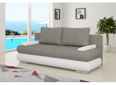 Divano letto design in tessuto a 3 posti per camera degli ospiti.