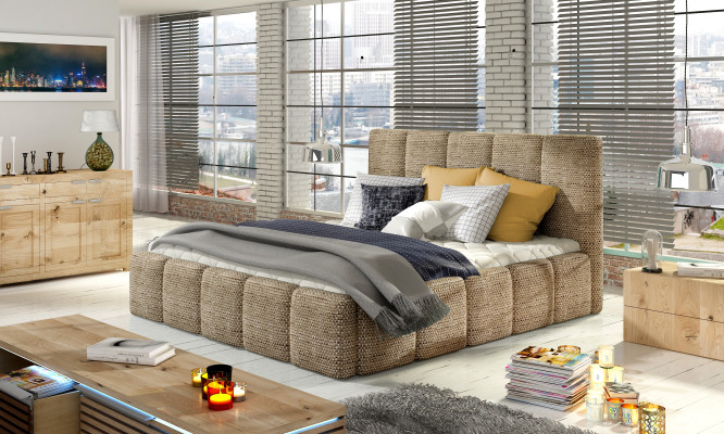Moderno design di lusso XXL letto stile hotel doppio in pelle 140 160.