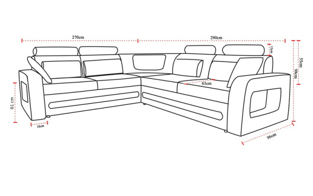 Divano letto Divano Imbottito Divano angolare Salotto Tessuto Sedia Set Funzionale