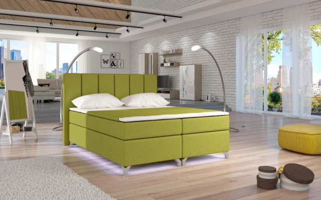 Lusso Designer Letto imbottito Letto Letti Letto designer Boxspring Tessile 180x200 Nuovo