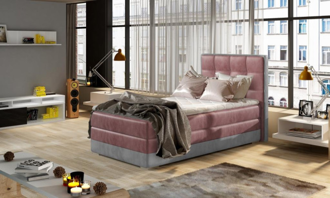 Letto imbottito design di lusso Hotel Letti 90x200 cm Camera da letto Boxspring Singolo