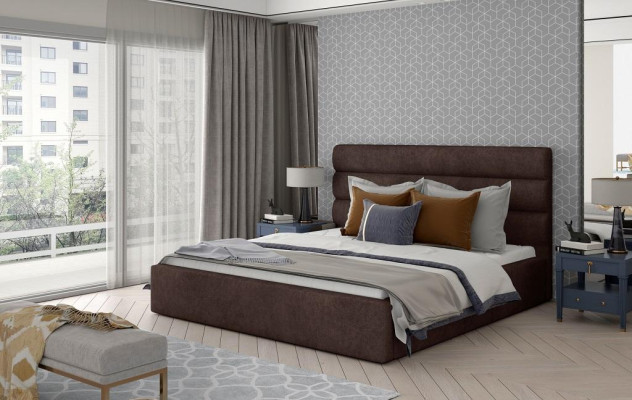 Letto design, letto imbottito, letto matrimoniale, letti reali, letto matrimoniale, camera da letto, NUOVO.