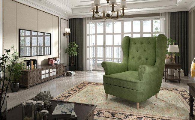Divano Divano Poltrona Design Posti in Pelle Lounge Club Imbottito Lusso Orecchie