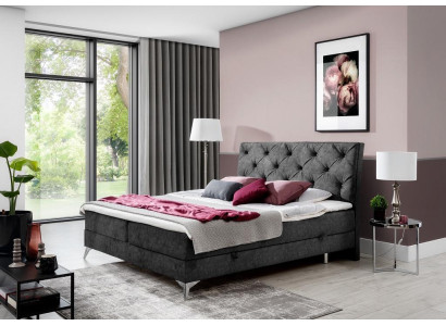 Testo del letto in stoffa imbottita doppio design barocco moderno stile Chesterfield letti alberghieri