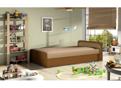 Camera per bambini Letto imbottito Letto Letti Legno Divano Letto Materasso 80x190 cm Nuovo