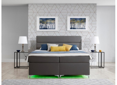 Letto boxspring Letto matrimoniale Letto in pelle Letti imbottiti Arredamento per la camera da letto 180x200