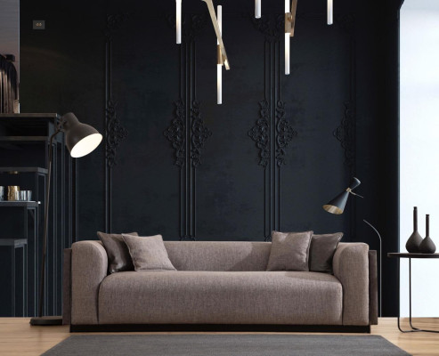 Sofà set da 4 3 posti design divano imbottito moderno gruppo set